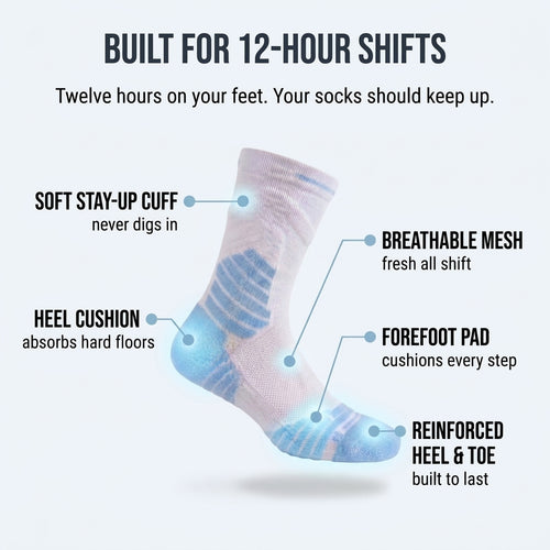 Twelve - Cushioned Crew Socks