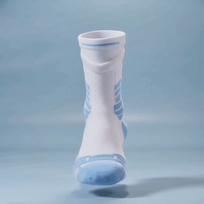 Twelve Cushioned Nurse Socks, Crew Length for 12-Hour Shifts